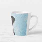 シュナウザー絵画ズ – かわいいオリジナル犬 カフェラテマグ (右)