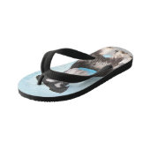 シュナウザー絵画ズ – かわいいオリジナル犬 キッズビーチサンダル (アングル)