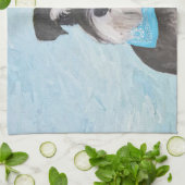 シュナウザー絵画ズ – かわいいオリジナル犬 キッチンタオル (折り畳み)