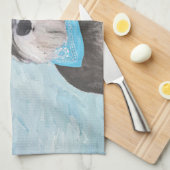 シュナウザー絵画ズ – かわいいオリジナル犬 キッチンタオル (四つ折り)