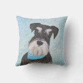 シュナウザー絵画ズ – かわいいオリジナル犬 クッション (裏面)