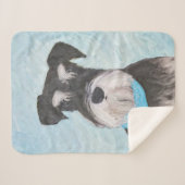 シュナウザー絵画ズ – かわいいオリジナル犬 シェルパブランケット (正面(横))