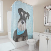 シュナウザー絵画ズ – かわいいオリジナル犬 シャワーカーテン (インサイチュ)