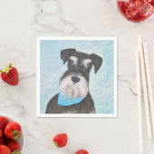 シュナウザー絵画ズ – かわいいオリジナル犬 スタンダードカクテルナプキン (インサイチュ)