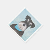 シュナウザー絵画ズ – かわいいオリジナル犬 スタンダードカクテルナプキン (角)