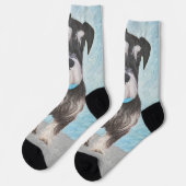 シュナウザー絵画ズ – かわいいオリジナル犬 ソックス (左)