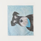 シュナウザー絵画ズ – かわいいオリジナル犬 タペストリー (正面)