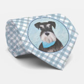 シュナウザー絵画ズ – かわいいオリジナル犬 ネクタイ (ロール)