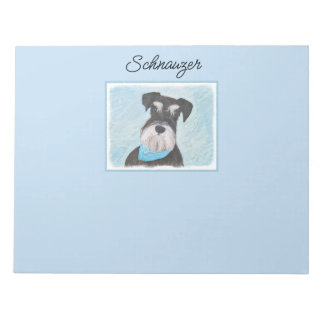 シュナウザー絵画ズ – かわいいオリジナル犬 ノートパッド