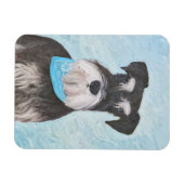 シュナウザー絵画ズ – かわいいオリジナル犬 マグネット (横)