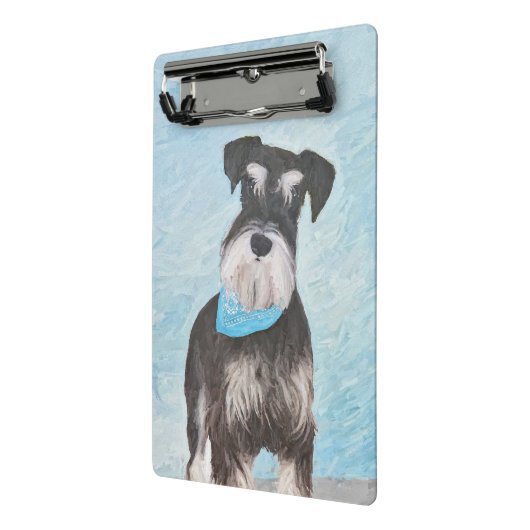 シュナウザー絵画ズ – かわいいオリジナル犬 ミニクリップボード (アングル2)