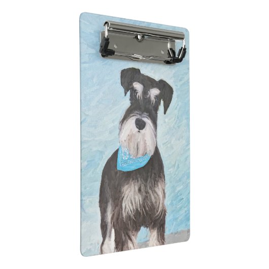 シュナウザー絵画ズ – かわいいオリジナル犬 ミニクリップボード (アングル)