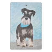 シュナウザー絵画ズ – かわいいオリジナル犬 ミニクリップボード (裏面)