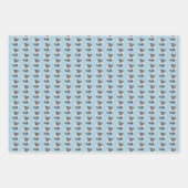 シュナウザー絵画ズ – かわいいオリジナル犬 ラッピングペーパーシート (正面)