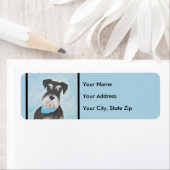 シュナウザー絵画ズ – かわいいオリジナル犬 ラベル (インサイチュ)