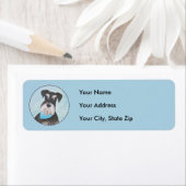 シュナウザー絵画ズ – かわいいオリジナル犬 ラベル (インサイチュ)