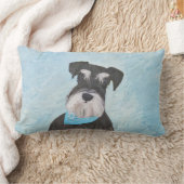 シュナウザー絵画ズ – かわいいオリジナル犬 ランバークッション (ブランケット)