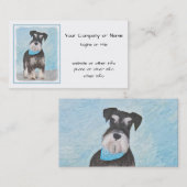 シュナウザー絵画ズ – かわいいオリジナル犬 名刺 (正面/裏面)