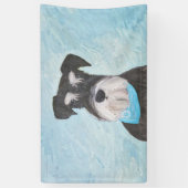 シュナウザー絵画ズ – かわいいオリジナル犬 横断幕 (縦)