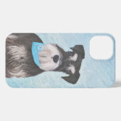 シュナウザー絵画ズ – かわいいオリジナル犬 iPhoneケース (裏面横)