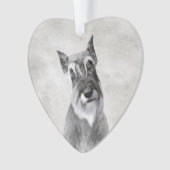 シュナウザー絵画ズ(巨人) - Dog Art オーナメント (正面)