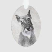 シュナウザー絵画ズ(巨人) - Dog Art オーナメント (裏面)