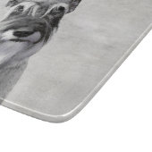 シュナウザー絵画ズ(巨人) - Dog Art カッティングボード (角)