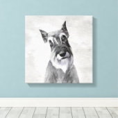 シュナウザー絵画ズ（巨人） - Dog Art キャンバスプリント (インサイチュ (ウッドフロア))