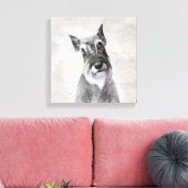 シュナウザー絵画ズ（巨人） - Dog Art キャンバスプリント (インサイチュ (リビング))