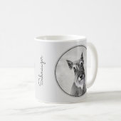 シュナウザー絵画ズ(巨人) - Dog Art コーヒーマグカップ (正面右)