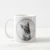 シュナウザー絵画ズ(巨人) - Dog Art コーヒーマグカップ (左)
