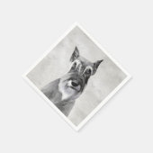 シュナウザー絵画ズ（巨人） - Dog Art スタンダードカクテルナプキン (角)
