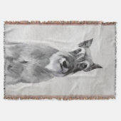 シュナウザー絵画ズ(巨人) - Dog Art スローブランケット (正面)