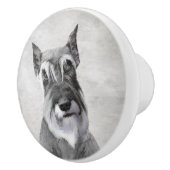 シュナウザー絵画ズ（巨人） - Dog Art セラミックノブ (右)