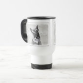 シュナウザー絵画ズ(巨人) - Dog Art トラベルマグ (正面左)