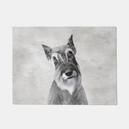 シュナウザー絵画ズ(巨人) - Dog Art ドアマット (正面)