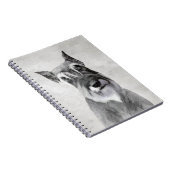 シュナウザー絵画ズ（巨人） - Dog Art ノートブック (右側)