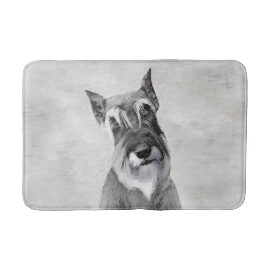 シュナウザー絵画ズ(巨人) - Dog Art バスマット (正面)