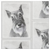 シュナウザー絵画ズ（巨人） - Dog Art ファブリック (クローズアップ)