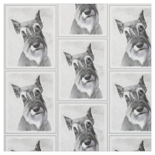 シュナウザー絵画ズ（巨人） - Dog Art ファブリック (見本)