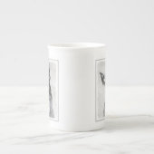 シュナウザー絵画ズ（巨人） - Dog Art ボーンチャイナマグカップ (正面)