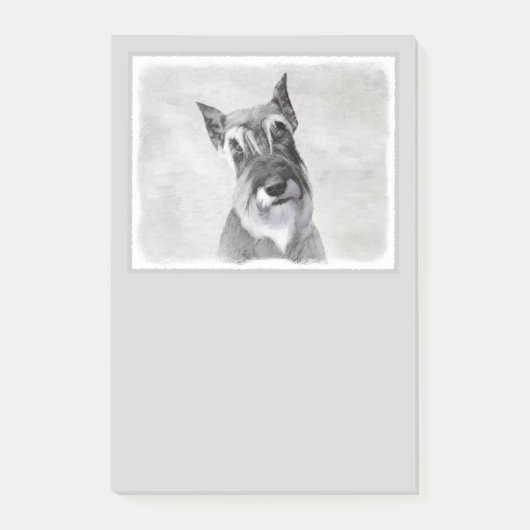 シュナウザー絵画ズ(巨人) - Dog Art ポストイット (正面)