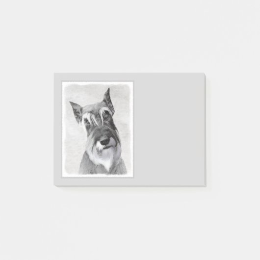 シュナウザー絵画ズ（巨人） - Dog Art ポストイット (正面)