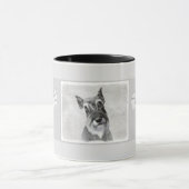 シュナウザー絵画ズ（巨人） - Dog Art マグカップ (中央)