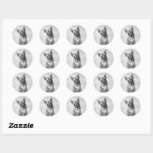 シュナウザー絵画ズ(巨人) - Dog Art ラウンドシール (シート)