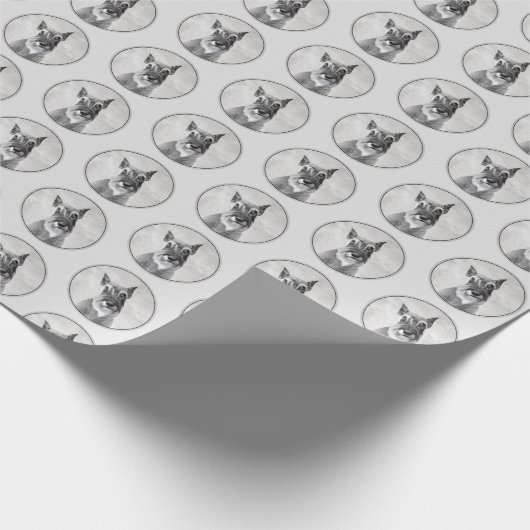 シュナウザー絵画ズ(巨人) - Dog Art ラッピングペーパー (角)