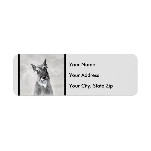 シュナウザー絵画ズ（巨人） - Dog Art ラベル (正面)