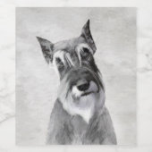 シュナウザー絵画ズ（巨人） - Dog Art ワインラベル (シングルラベル)