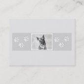 シュナウザー絵画ズ（巨人） - Dog Art 名刺 (裏面)