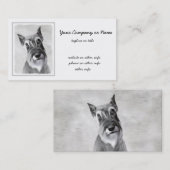 シュナウザー絵画ズ（巨人） - Dog Art 名刺 (正面/裏面)